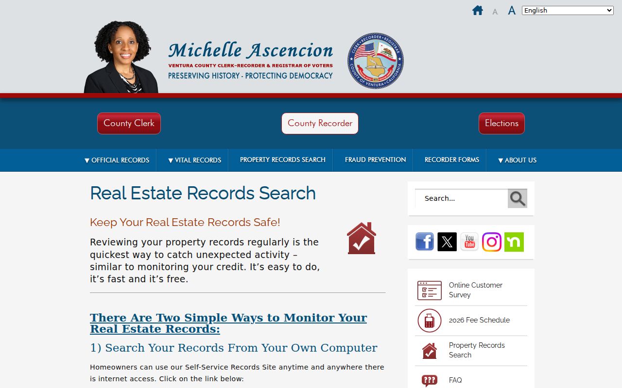 Ventura people search instructions for recorded real estate documents