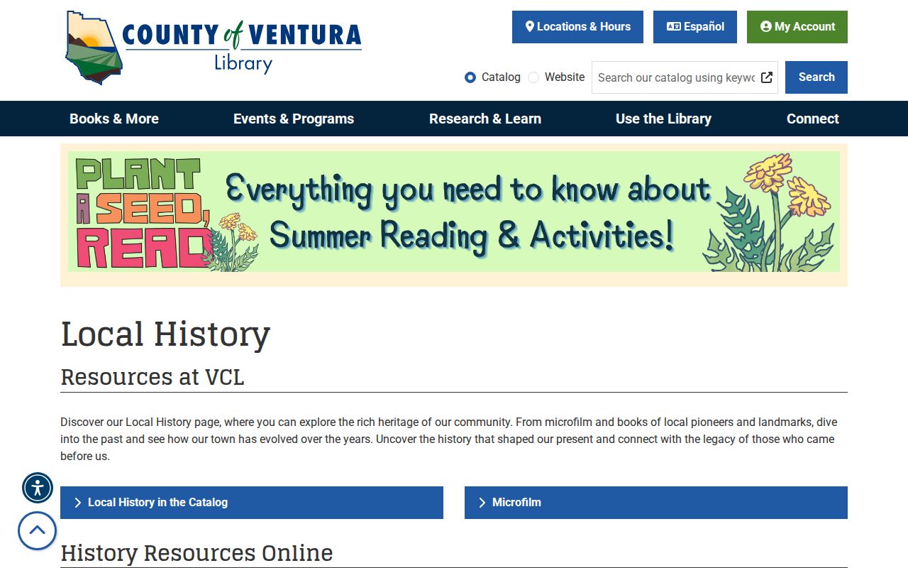 Ventura people search with local history and genealogy resources