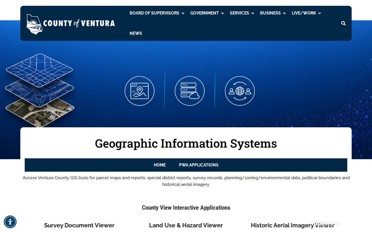 Ventura public records map and County View GIS tools